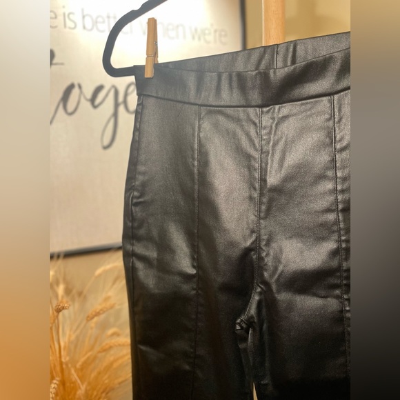 Shein High Stretch Cropped Leather Look Leather Skinny Jeans - Picture 9 of 9